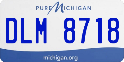 MI license plate DLM8718