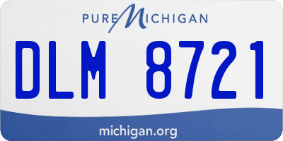 MI license plate DLM8721
