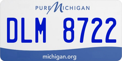 MI license plate DLM8722