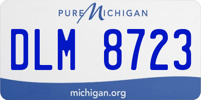 MI license plate DLM8723