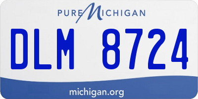 MI license plate DLM8724