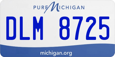 MI license plate DLM8725