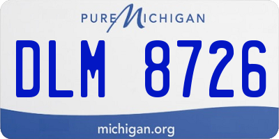 MI license plate DLM8726