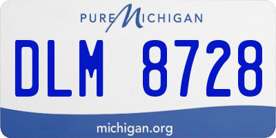 MI license plate DLM8728