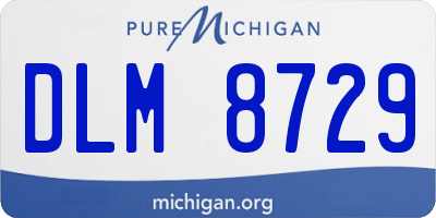 MI license plate DLM8729