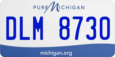 MI license plate DLM8730
