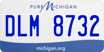 MI license plate DLM8732