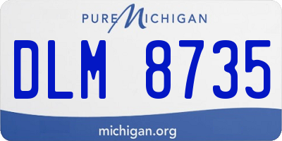MI license plate DLM8735