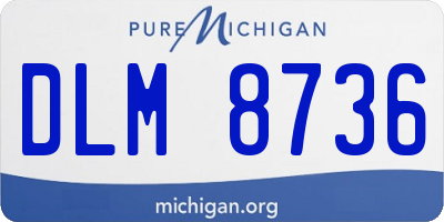 MI license plate DLM8736