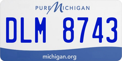 MI license plate DLM8743