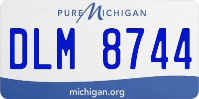 MI license plate DLM8744