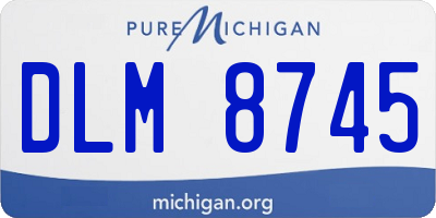MI license plate DLM8745