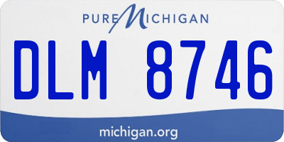 MI license plate DLM8746