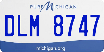 MI license plate DLM8747