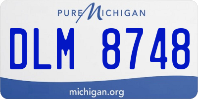 MI license plate DLM8748