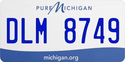 MI license plate DLM8749