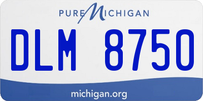 MI license plate DLM8750