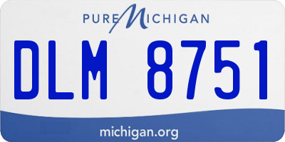 MI license plate DLM8751