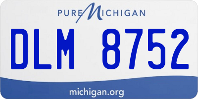 MI license plate DLM8752