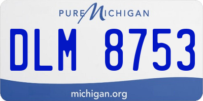 MI license plate DLM8753
