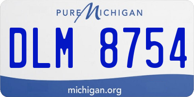 MI license plate DLM8754