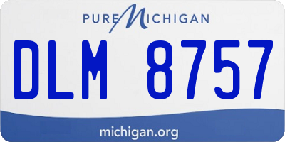 MI license plate DLM8757