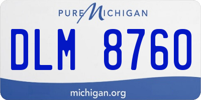 MI license plate DLM8760