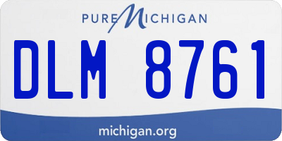 MI license plate DLM8761