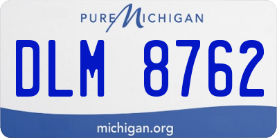 MI license plate DLM8762