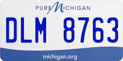 MI license plate DLM8763