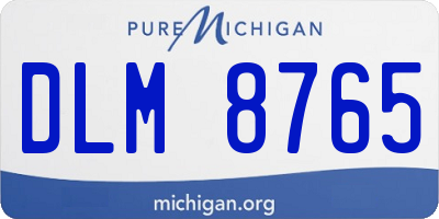 MI license plate DLM8765