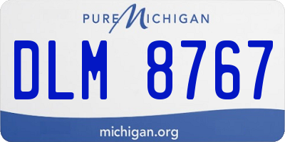 MI license plate DLM8767