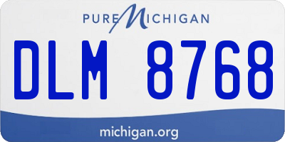MI license plate DLM8768
