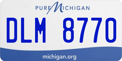 MI license plate DLM8770