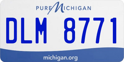 MI license plate DLM8771