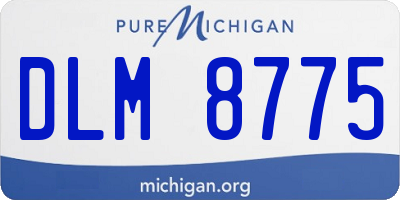 MI license plate DLM8775