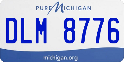 MI license plate DLM8776