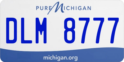 MI license plate DLM8777