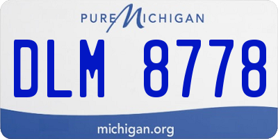 MI license plate DLM8778
