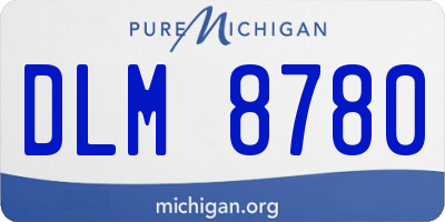 MI license plate DLM8780