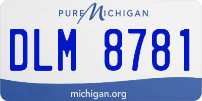 MI license plate DLM8781