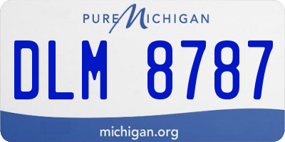 MI license plate DLM8787