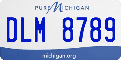 MI license plate DLM8789