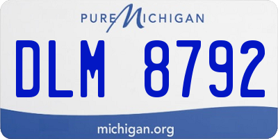 MI license plate DLM8792