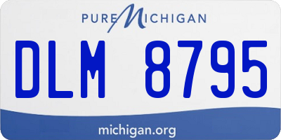 MI license plate DLM8795