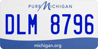 MI license plate DLM8796