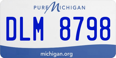 MI license plate DLM8798