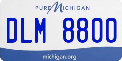 MI license plate DLM8800