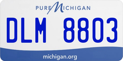 MI license plate DLM8803
