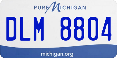 MI license plate DLM8804
